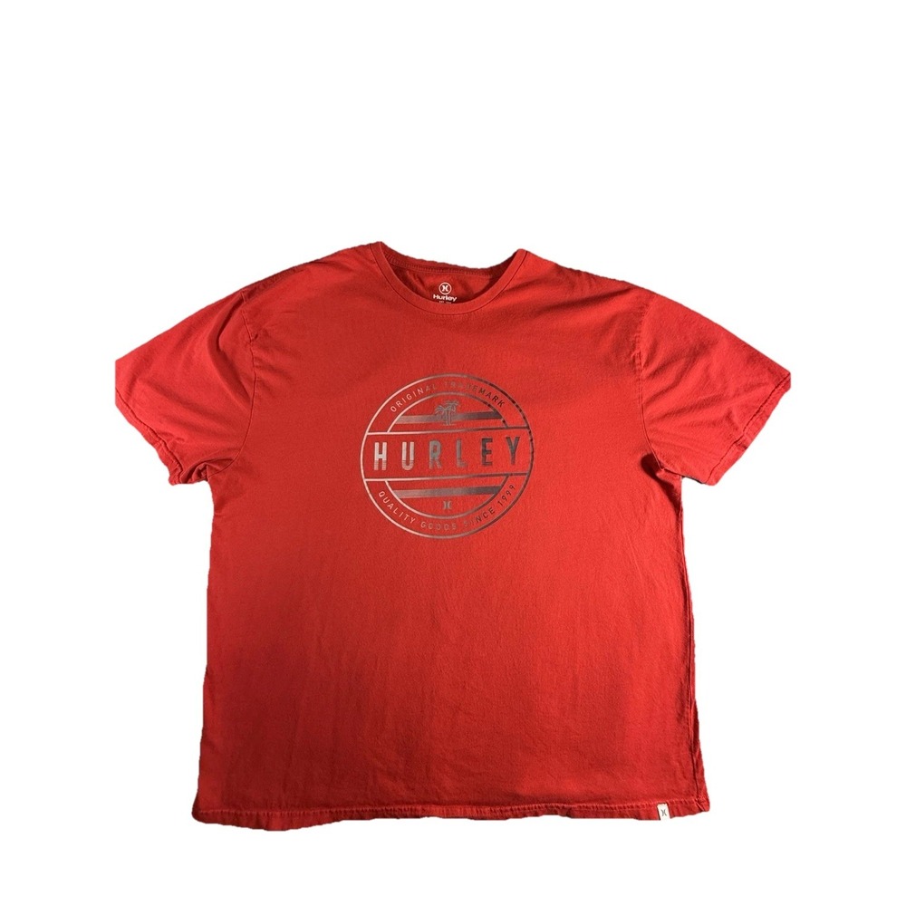 Hurley‎ Short Sleeve Classic Crew Neck Graphic T-Shirt Red Sz XXL